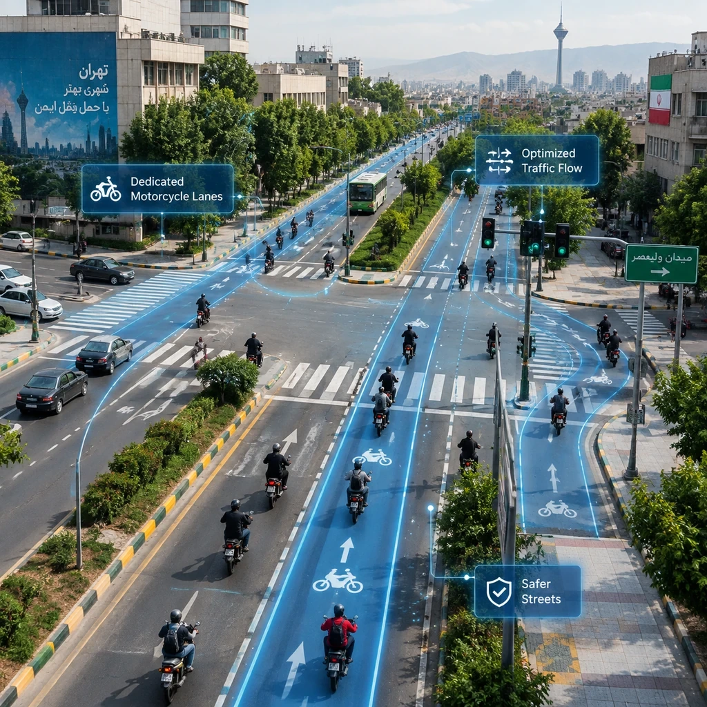 سیاست‌گذاری و مدیریت ترافیک راکبان موتورسیکلت در معابر شهری تهران